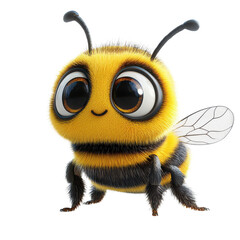 Obraz premium Bee isolated on transparent png background