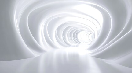 Obraz premium A captivating scene featuring spiraling light paths within a minimalist space, evoking a sense of wonder and inviting exploration of emotions and artistic interpretations.
