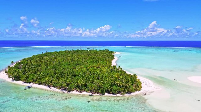 Majestic Views: Aitutaki's Lagoon and Maina Island