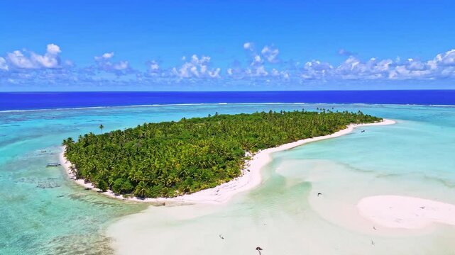 Majestic Views: Aitutaki's Lagoon and Maina Island