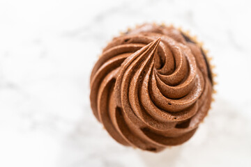 Baking Chocolate Cupcakes with Decadent Chocolate Frosting