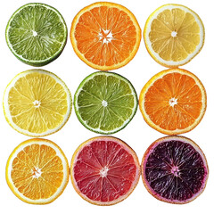 Obraz premium Citrus Burst isolated on transparent png background