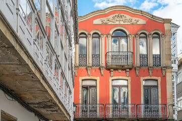 Obraz premium Architecture in the old town of Viveiro, Galicia, Spain