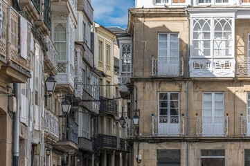 Architecture in the old town of Viveiro, Galicia, Spain
