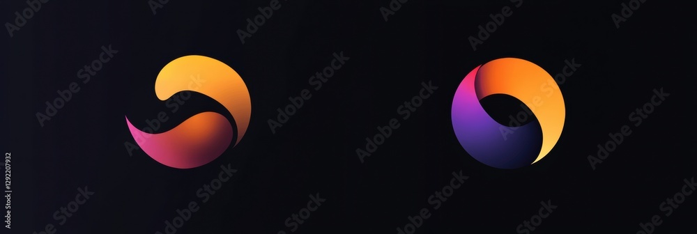 Aufkleber comparison of outdated logo and modern redesign showcases branding evolution and visual identity tra
