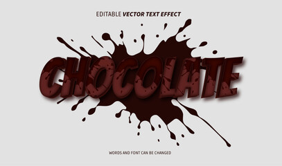 chocolate editable text effect
