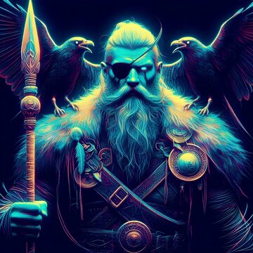 
illustration of the god odin 73