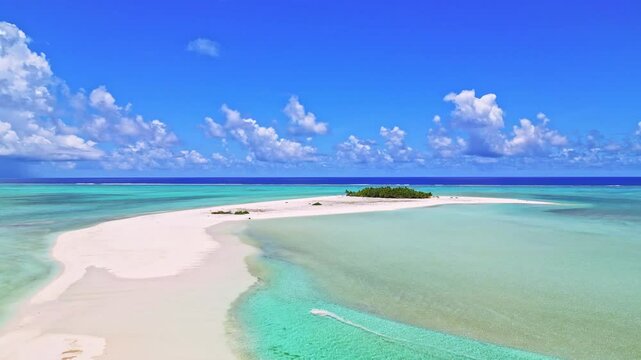Aerial Romance: Aitutaki's Lagoon and Honeymoon Island