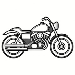 Obraz premium a motorcycle illustration. The vehicle is set against a backdrop, suggesting a sense of movement and freedom