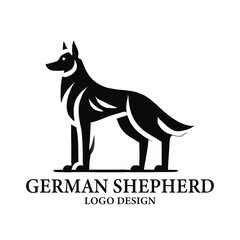 German Shepherd Vector Logo Design
