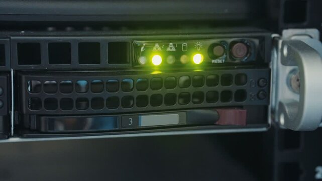 Techical engineer administrator electronic concept: lights switching lan ethernet internet different ports server personal computer localhost mining farm bitcoin data center cloud deep learning ftp