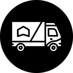 Delivery van vector icon style