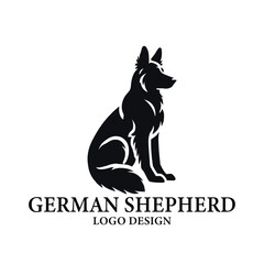 German Shepherd Vector Logo Design