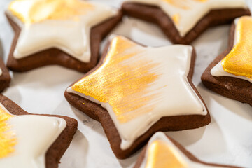 Perfectly Icing Star Cookies with Royal Icing