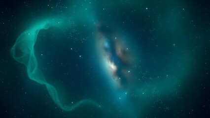 Naklejka premium Mystical Galactic Splendor A Celestial Tapestry of Bright Constellations