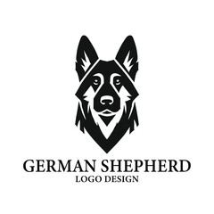 German Shepherd Vector Logo Design