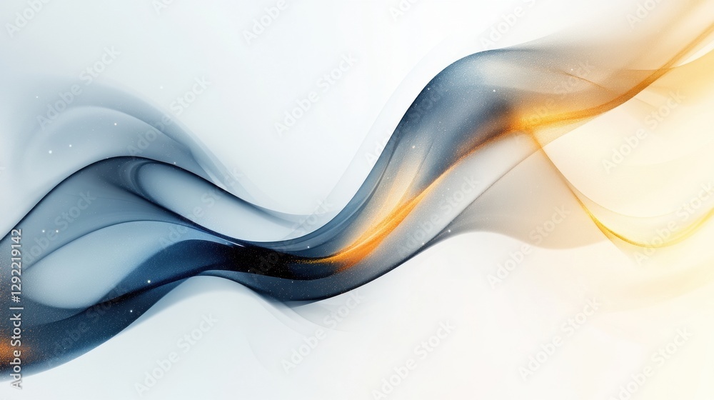 Poster Abstract swirling colors create a smooth and flowing visual effect with hints of orange and blue tones. Generative AI