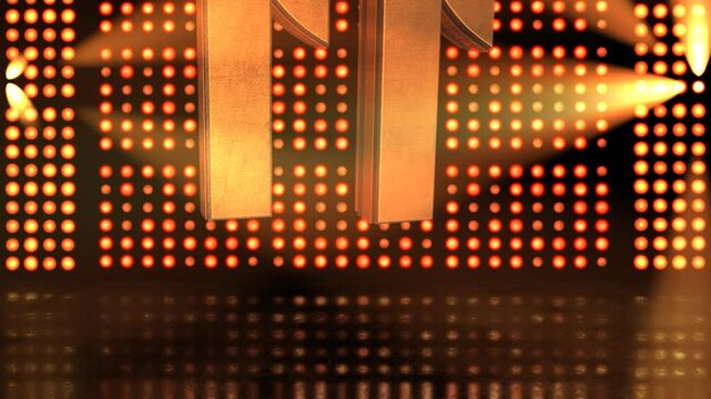 3D rendering of Number 11 (eleven) with flashing strobe lights in the background, ideal for countdowns