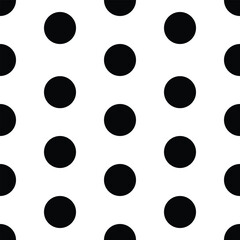 Black & White Polka Dot Seamless Pattern - Digital Paper Background for Scrapbooking, Crafts, and Design