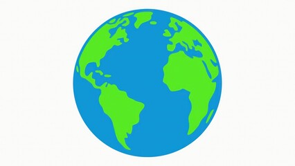 Fototapeta premium World map illustration, simple design, global, earth