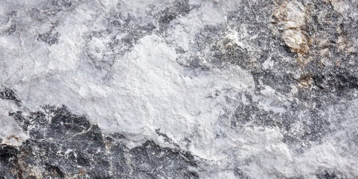 Close up image shows a white and gray marble texture