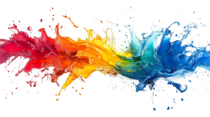 Vibrant paint colors blending, swirling dynam