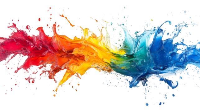 Vibrant paint colors blending, swirling dynam