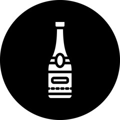 Champagne bottle Icon style