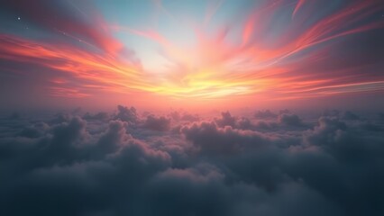 Fototapeta premium Enchanting Alien Sky Surreal Fantasia in Cosmic Panorama