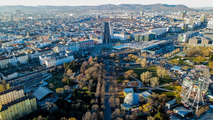 Aerial Drone view from Vienna, Prater © Mylifeontopdm