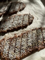 Fresh Baked Swedish Chocolate Cookies Topped with Swedish Pearl Sugar.