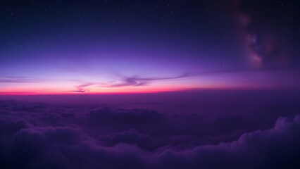 Fototapeta premium Glimmering Twilight Cosmic Depths and Ethereal Skies