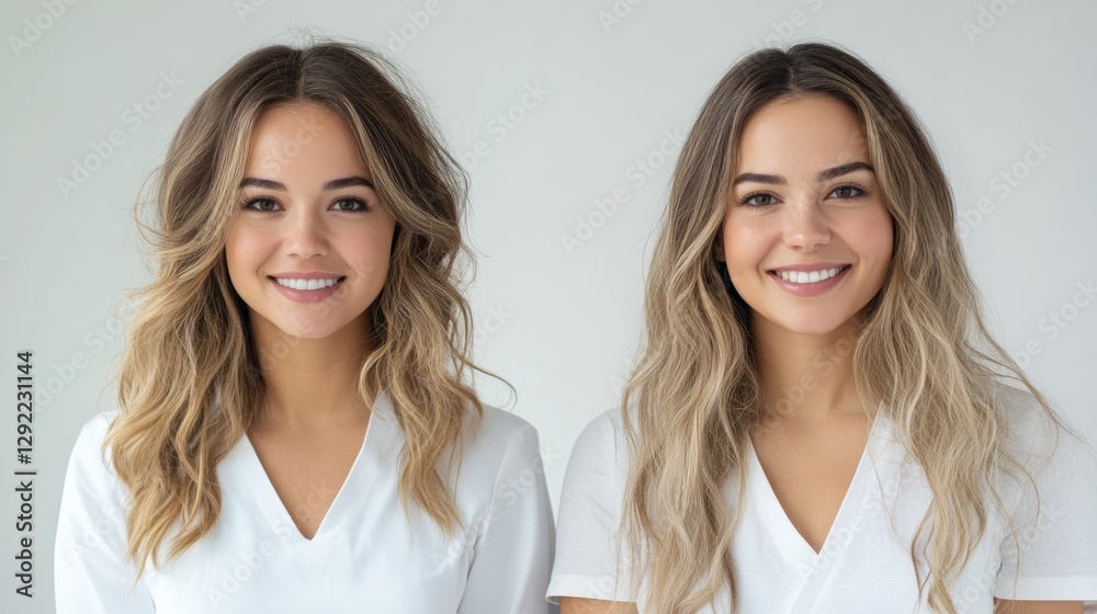 Poster body shape transformation before and after in realistic medical photography setting capturing confid