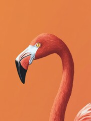 Minimalist Flamingo Nursery Artwork in Pastel