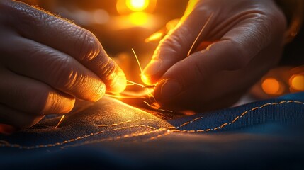 Artisan Hand Crafting Luxury Leather Handbag with Meticulous Detail