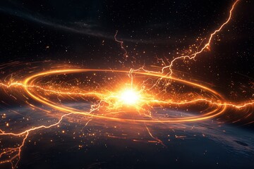 Stunning explosion of light and energy illuminating the cosmos in a celestial display