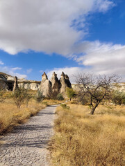 beautiful mountain scenery in the city Cappadocia in Turkey