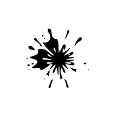 Ink Splatter Abstract Pattern with Black and White Contrast.