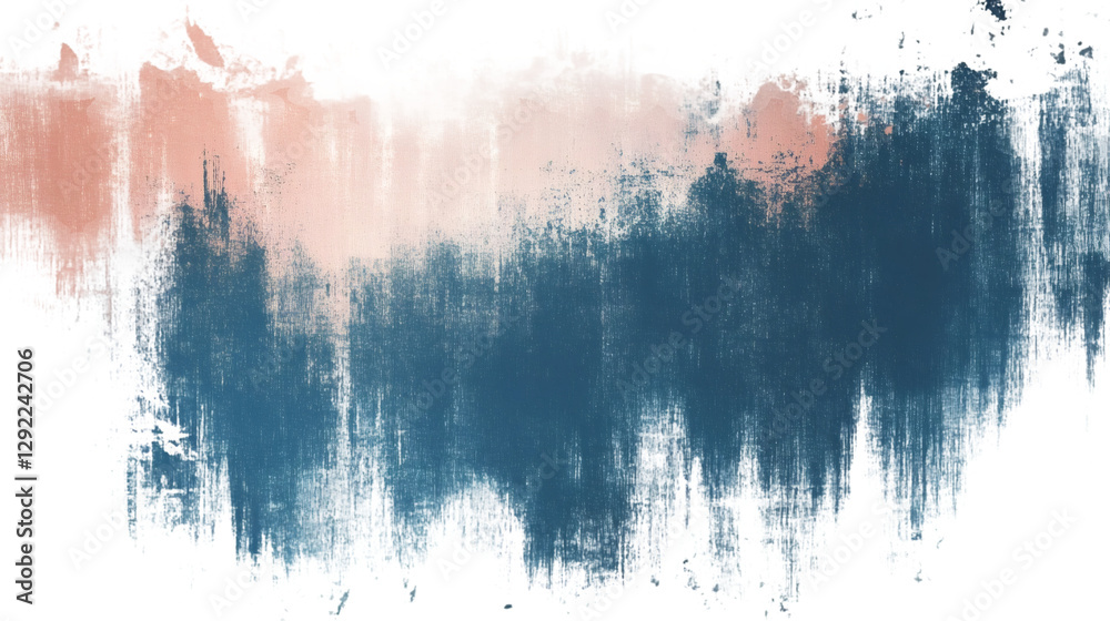 Poster artistic horizontal banner featuring blue and pink brush strokes, generating textured background wit
