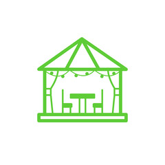 Garden Pavilion Icon. Isolated on white background.