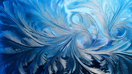 Frosted glass with ice formation