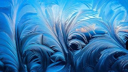 Frosted glass with ice formation