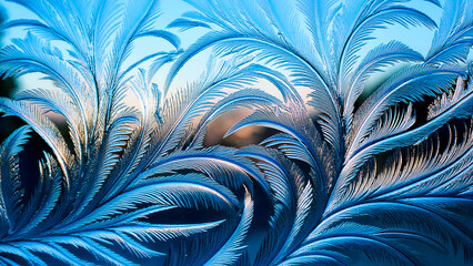 Frosted glass with ice formation