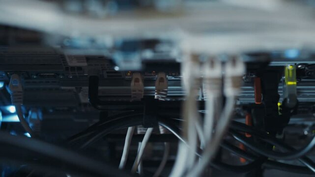 Technical engineer administrator electronic concept moving from right server equipment personal localhost ethernet internet ports electronic elements diodes local network sharing wifi router ddos