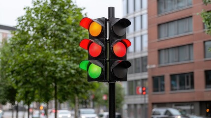 City Traffic Light, Daylight, Urban Setting, Guidance