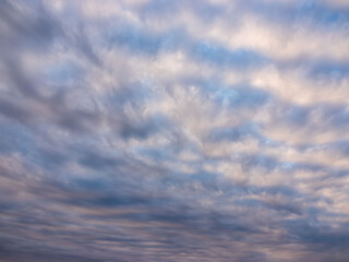 日暮れどきの雲が多い空10