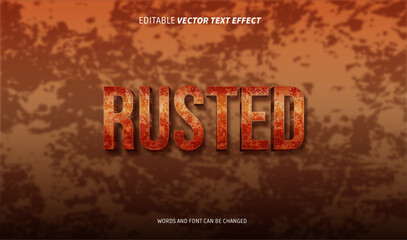  rusted editable text effect