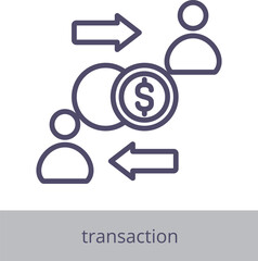 Transaction Icon Element For Design Graphic