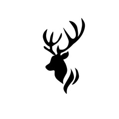Fototapeta premium Deer head icon silhouette