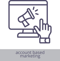 Account Based Marketing Icon Element For Design Graphic